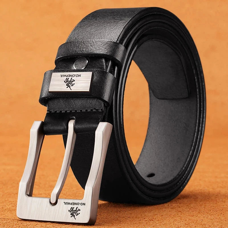 Men’s Leather Buckle Denim Belt 2025