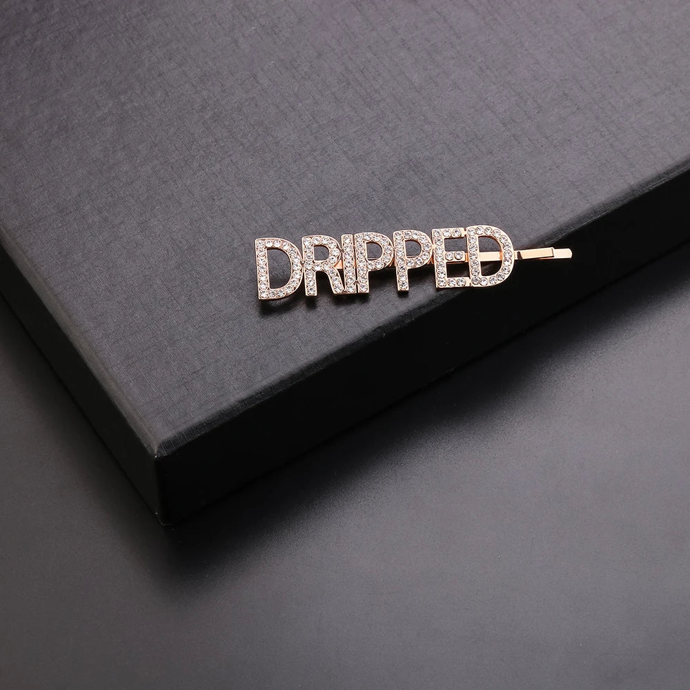 Lateefah Custom Rhinestone Letter Hairpin