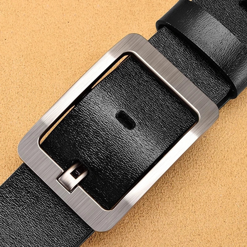 Men’s Leather Buckle Denim Belt 2025
