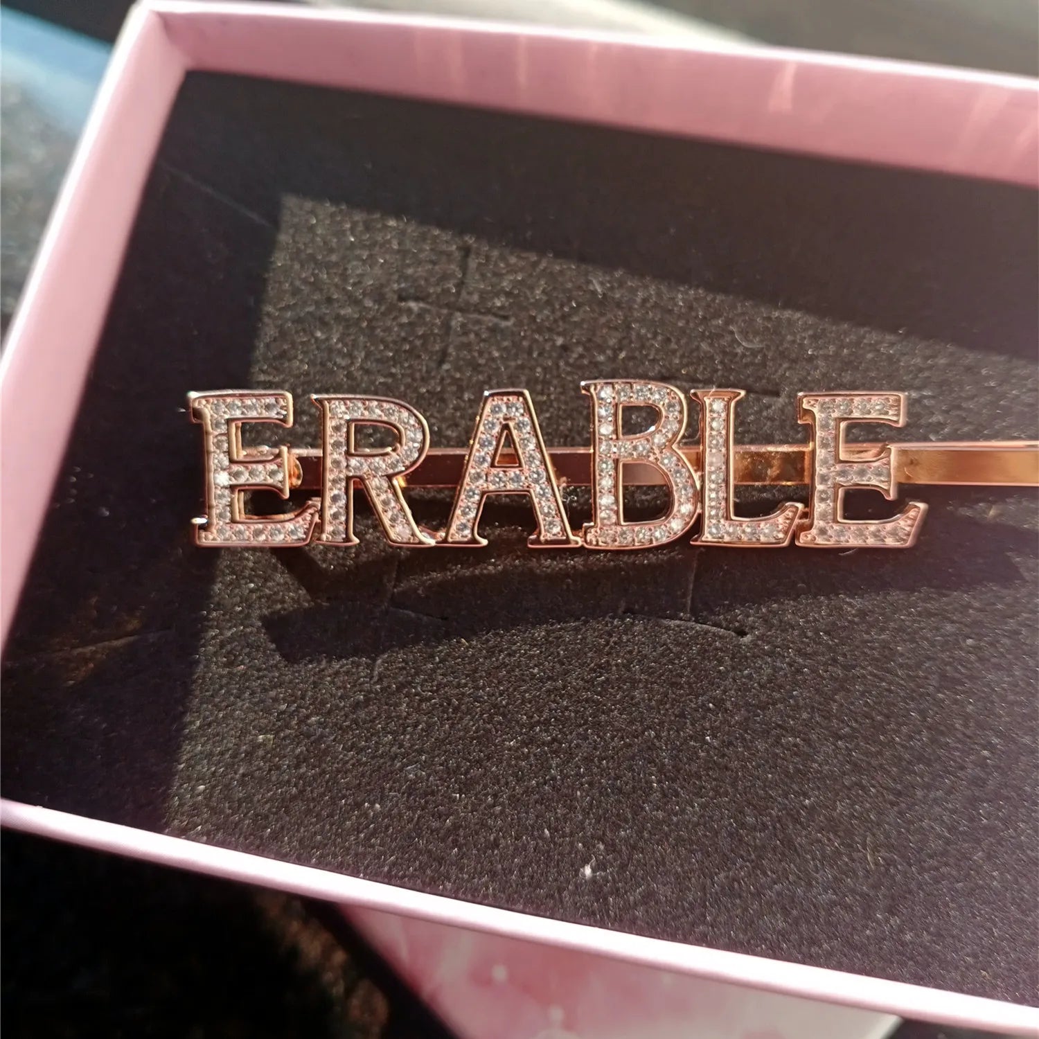 Lateefah Custom Rhinestone Letter Hairpin