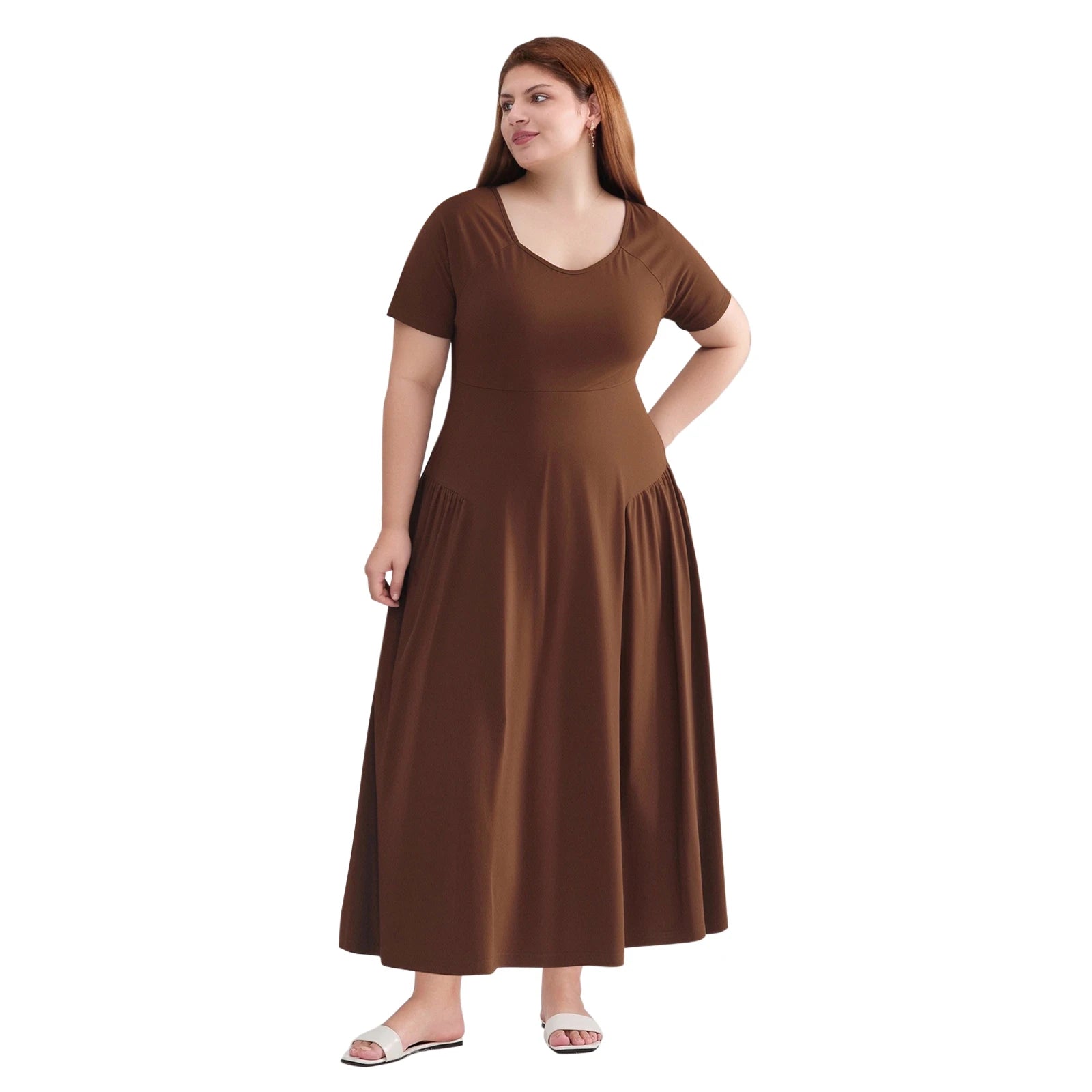 Plus Size Floral Off-Shoulder Maxi Dress