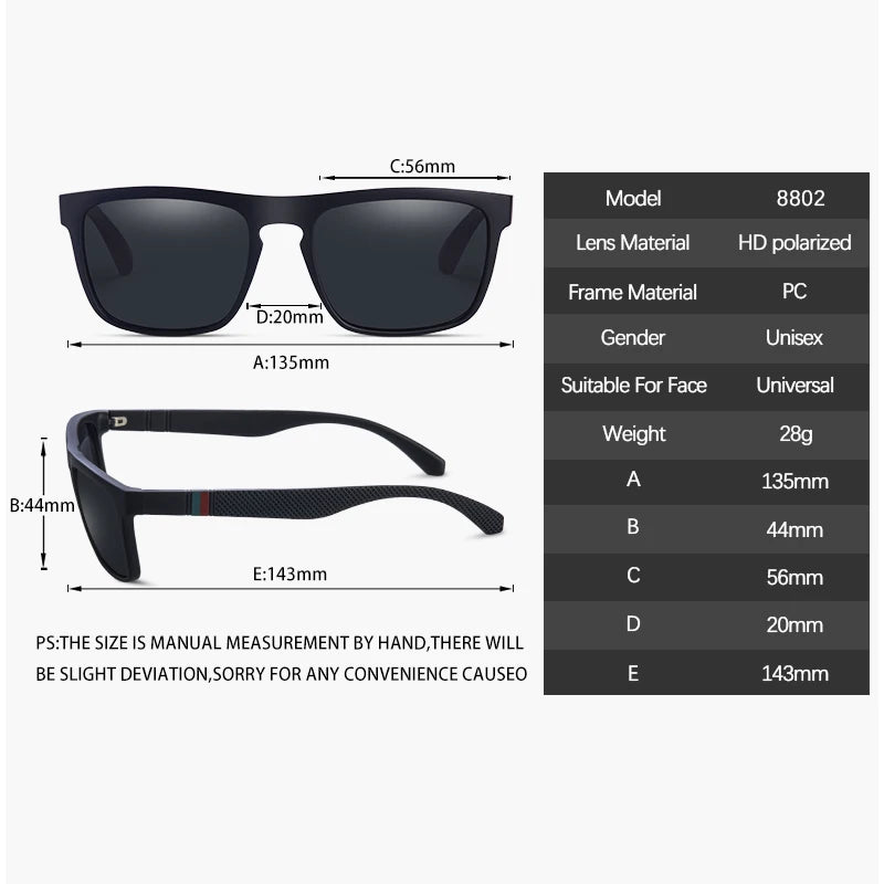 RetroDrive Polarized Square Sunglasses