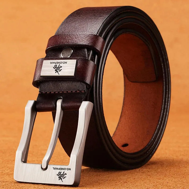 Men’s Leather Buckle Denim Belt 2025