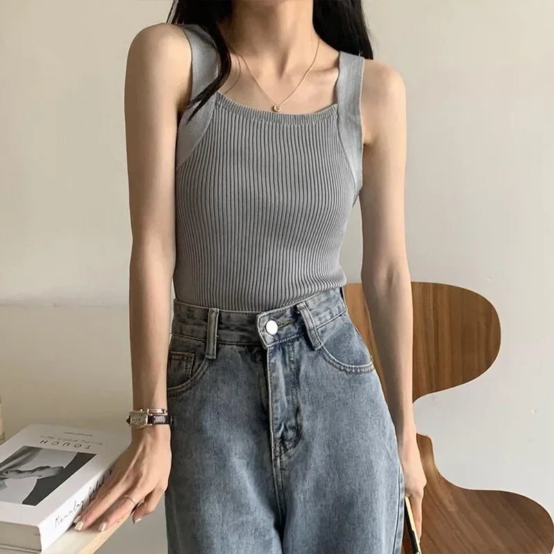2025 Spring Women’s Strappy Crop Tank