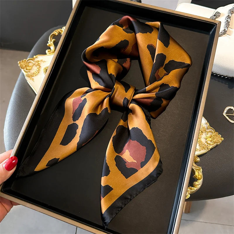 LuxeSilk 70x70cm Printed Women’s Square Scarf – 2025 Fashion Collection