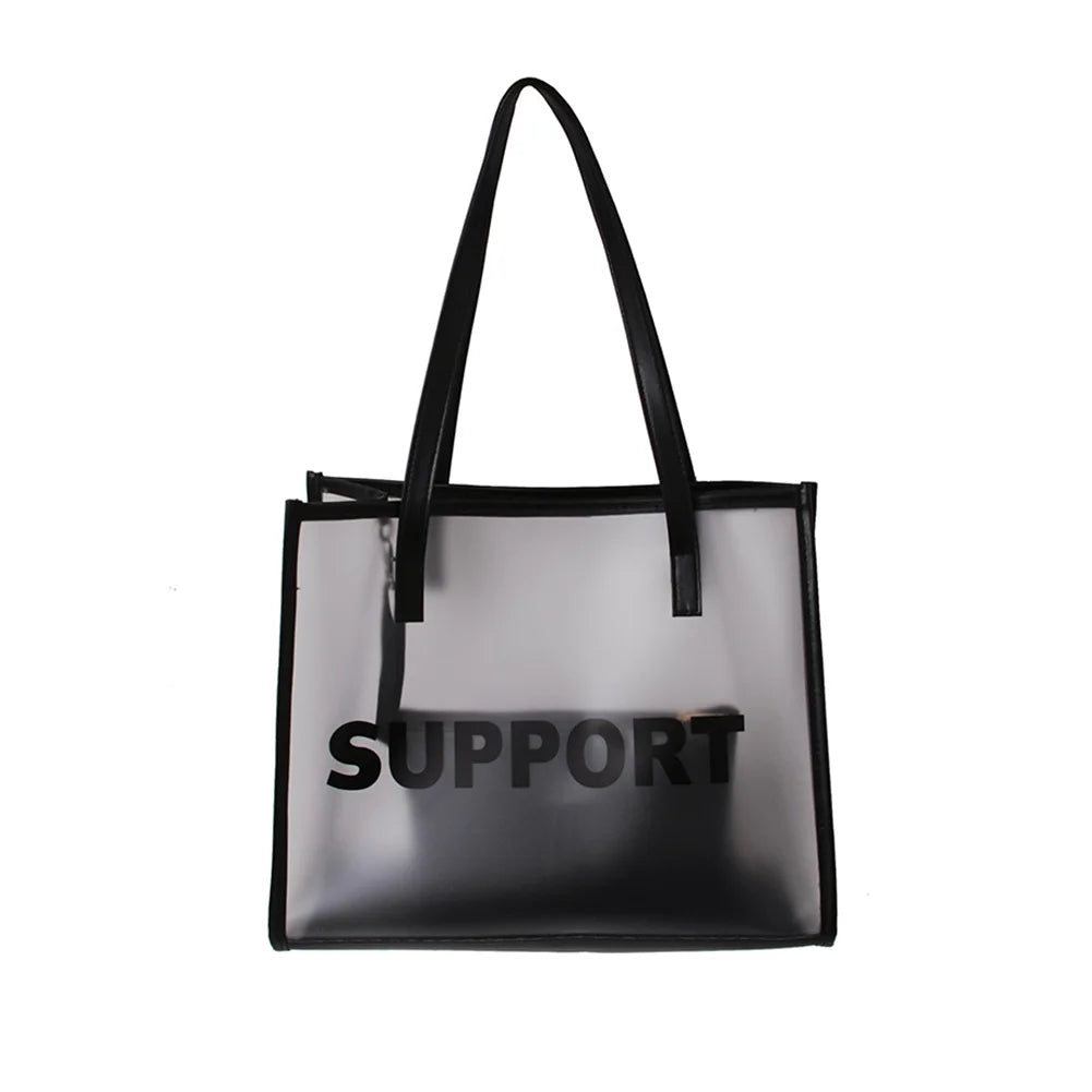 Women’s Clear PVC Jelly Tote Handbag