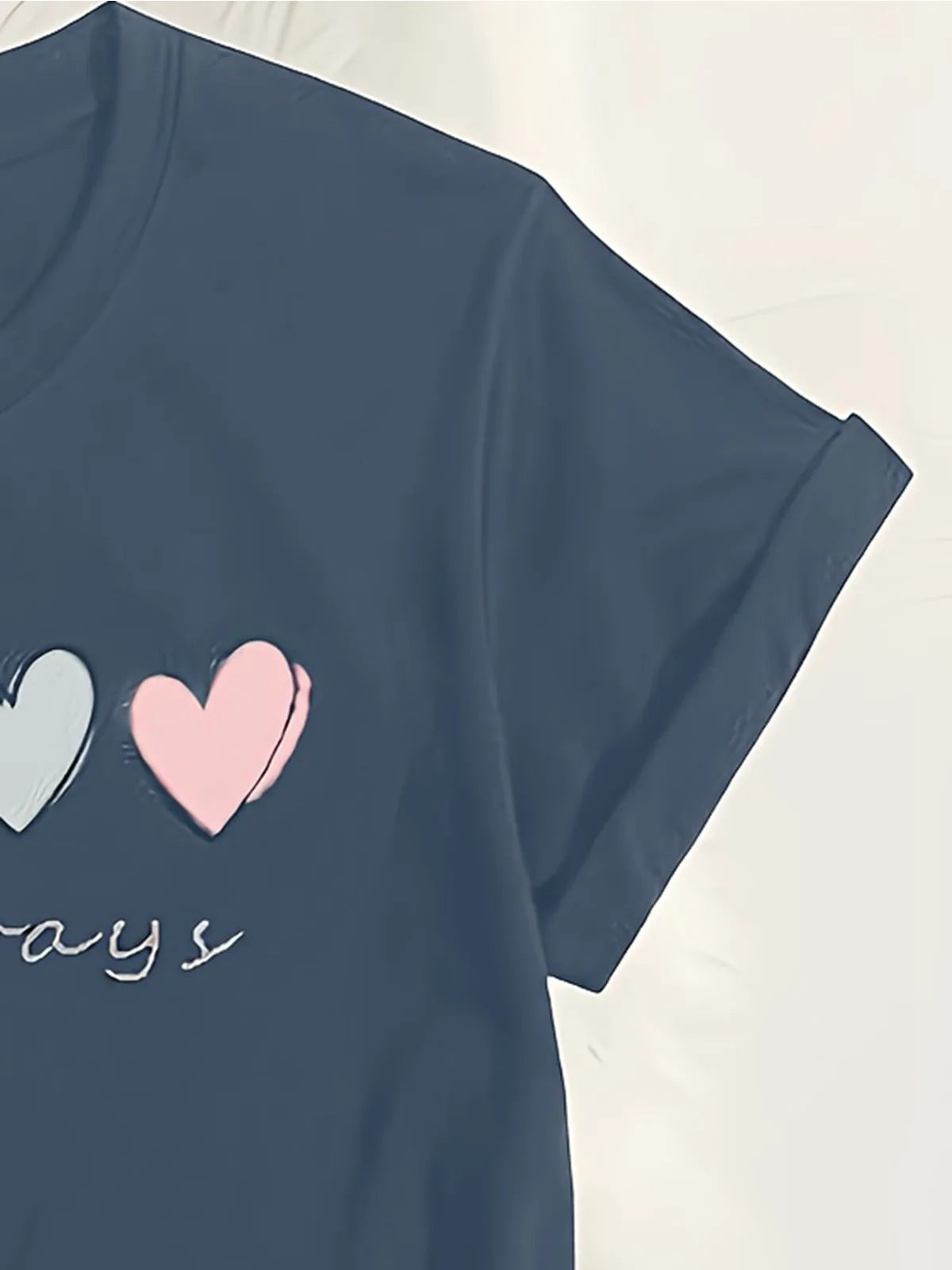 Plus Size Women's Love Print T-Shirt