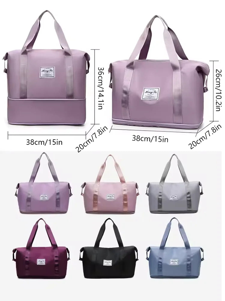 UNIXINU Waterproof Nylon Travel Duffle Bag for Women – Large Capacity Tot