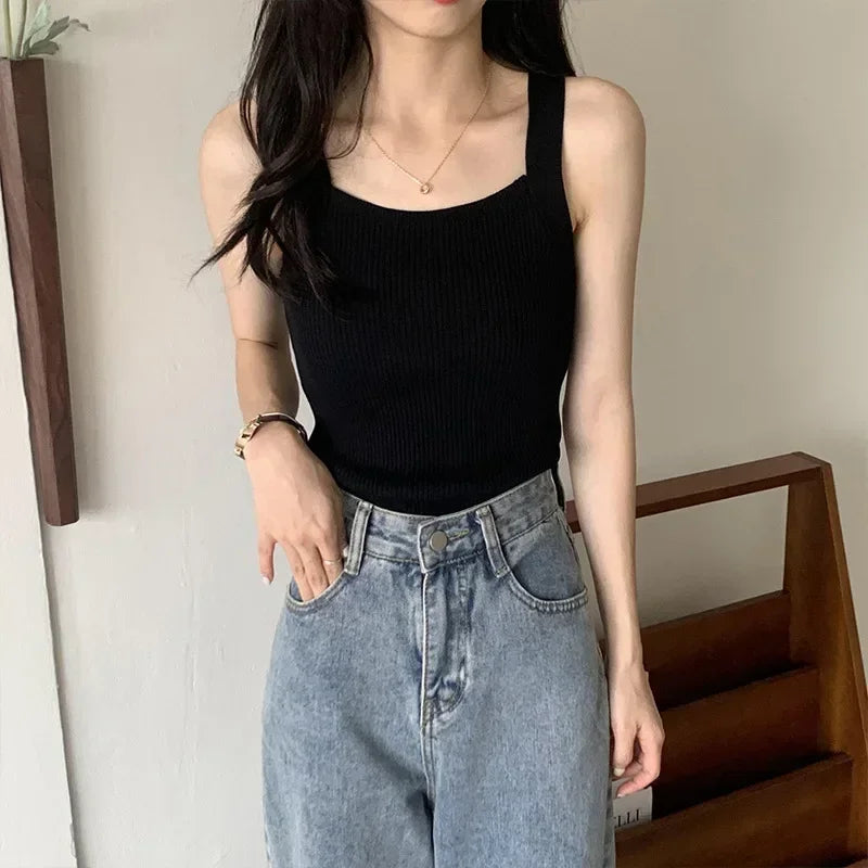 2025 Spring Women’s Strappy Crop Tank