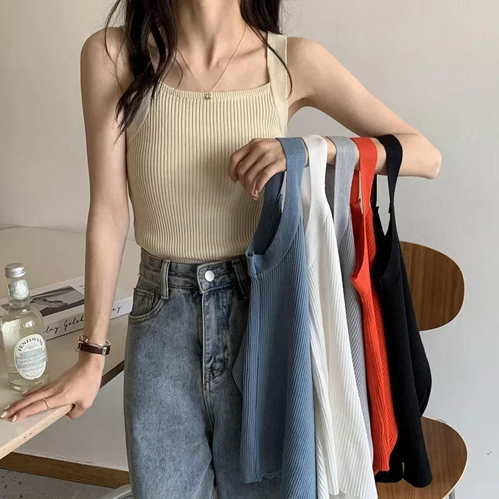 2025 Spring Women’s Strappy Crop Tank
