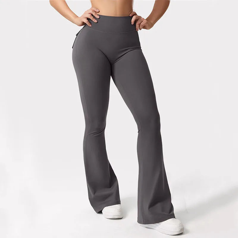 FlexWide Women’s High-Stretch Wide Leg Yoga Leggings with Pockets