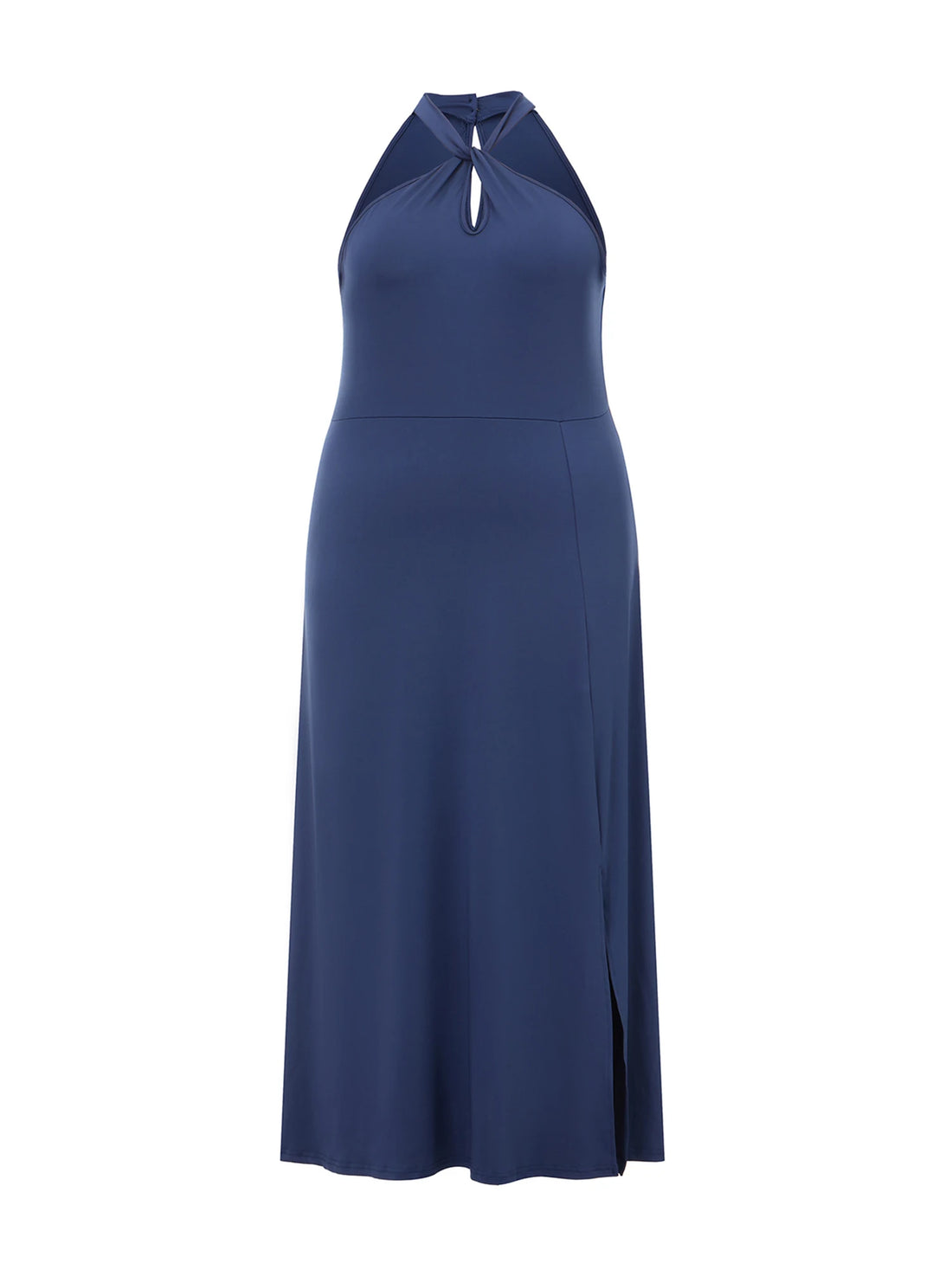 Elegant Plus Size Halter A-Line Dress