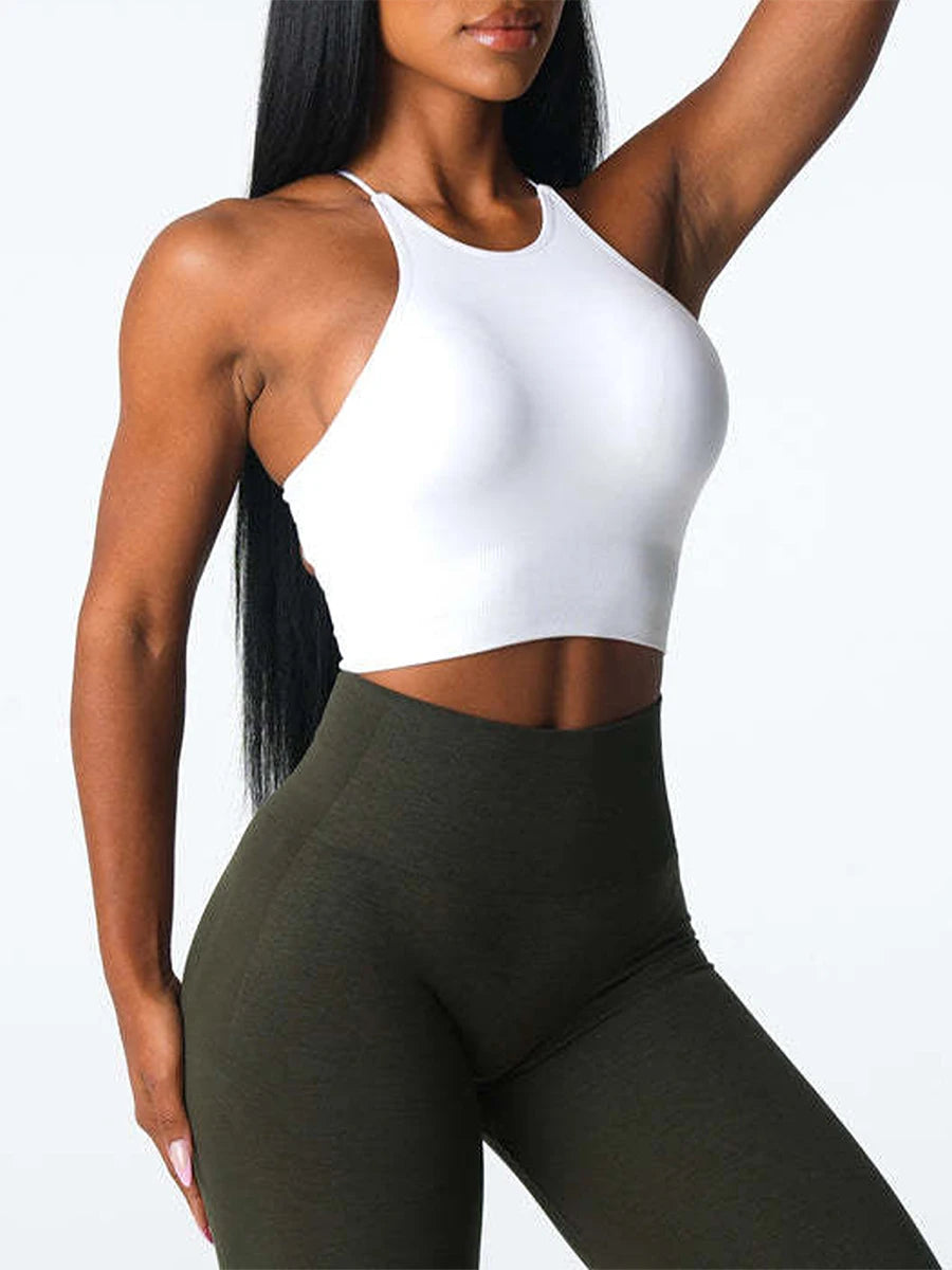 Women’s Seamless Solid Color Sports Bra