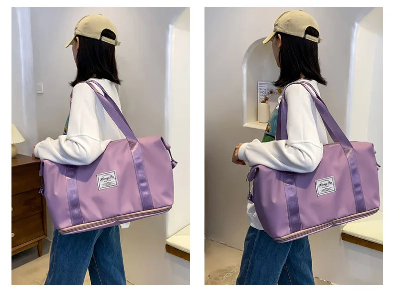 UNIXINU Waterproof Nylon Travel Duffle Bag for Women – Large Capacity Tot