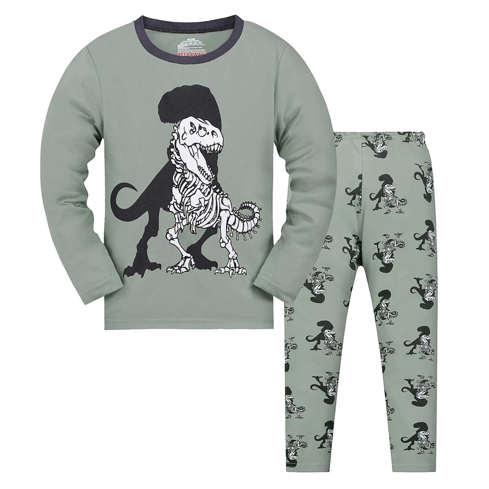 Toddler Dinosaur Pajamas 4-Piece Set