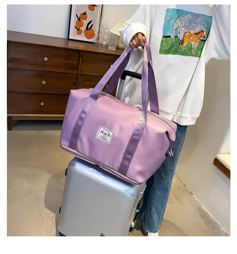 UNIXINU Waterproof Nylon Travel Duffle Bag for Women – Large Capacity Tot