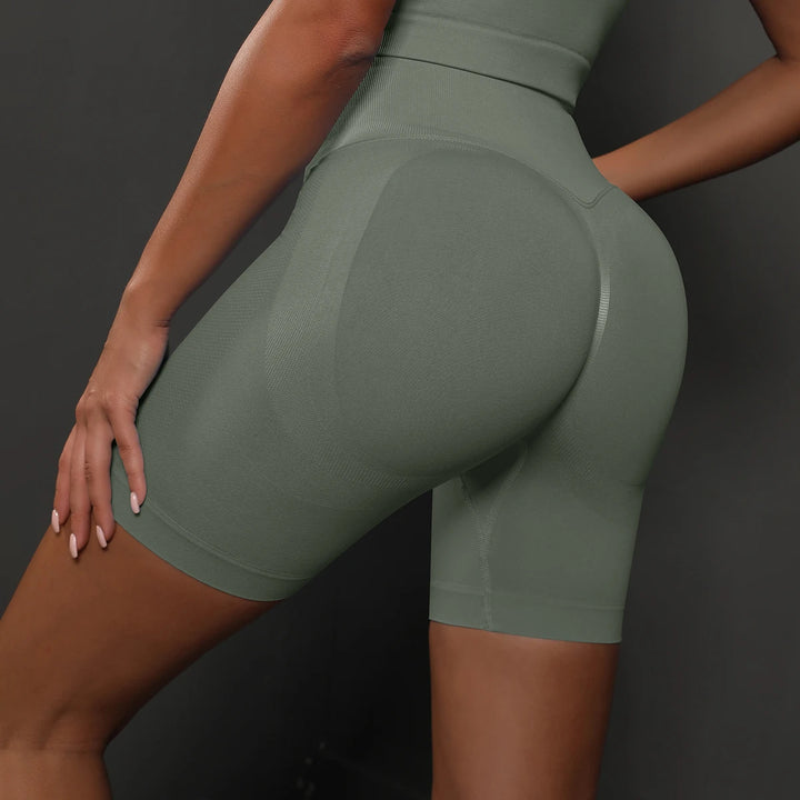 Women’s Seamless High-Waist Yoga & Sports Shorts