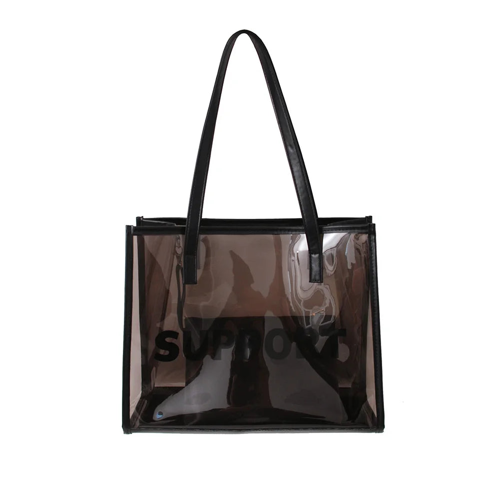 Women’s Clear PVC Jelly Tote Handbag
