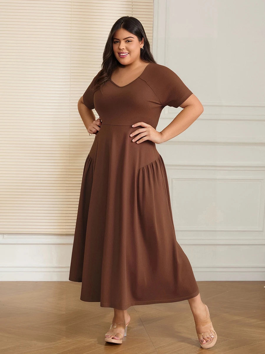 Plus Size Floral Off-Shoulder Maxi Dress