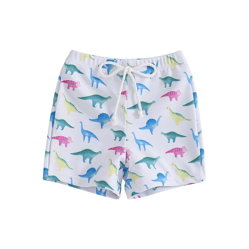 Kids Animal Print Quick-Dry Swim Trunks