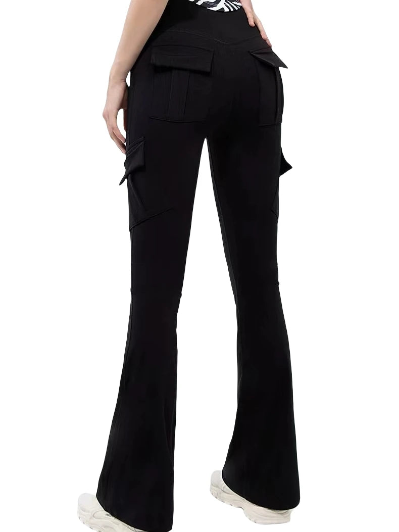 FlexWide Women’s High-Stretch Wide Leg Yoga Leggings with Pockets