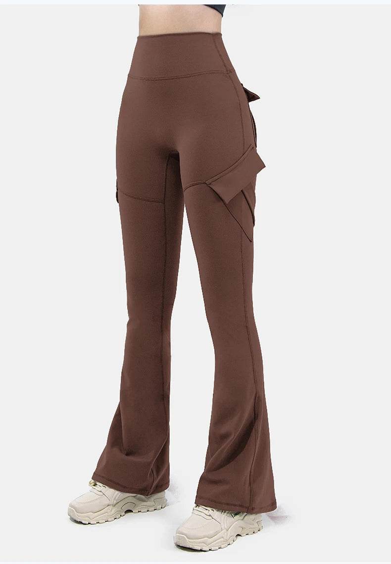 FlexWide Women’s High-Stretch Wide Leg Yoga Leggings with Pockets