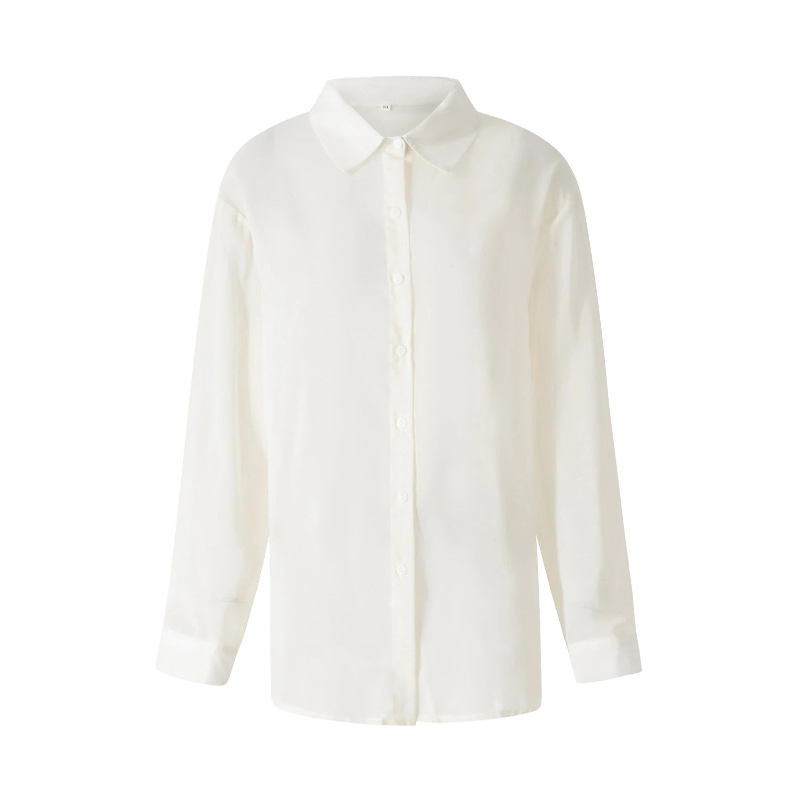 Women’s Mesh Long Sleeve Button-Down Top