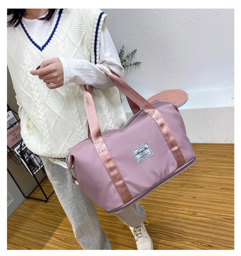 UNIXINU Waterproof Nylon Travel Duffle Bag for Women – Large Capacity Tot