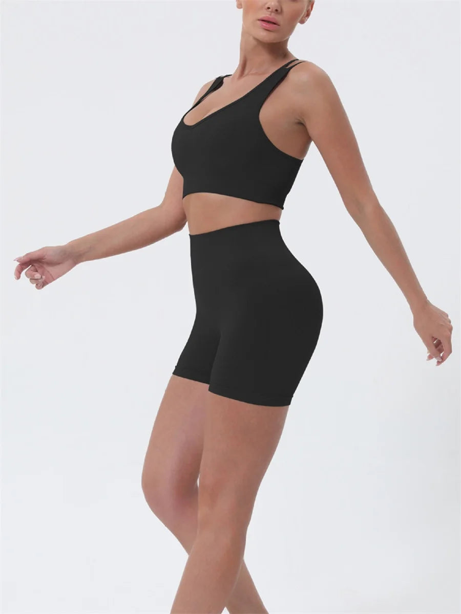 Women’s Summer 2-Piece Sleeveless Crop Top & Shorts Set