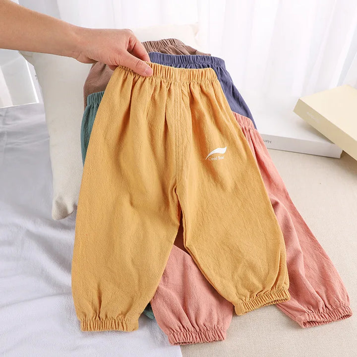 BreezeGuard Kids' Anti-Mosquito Cotton Linen Pants