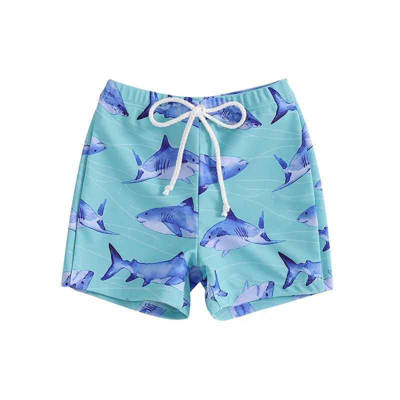 Kids Animal Print Quick-Dry Swim Trunks