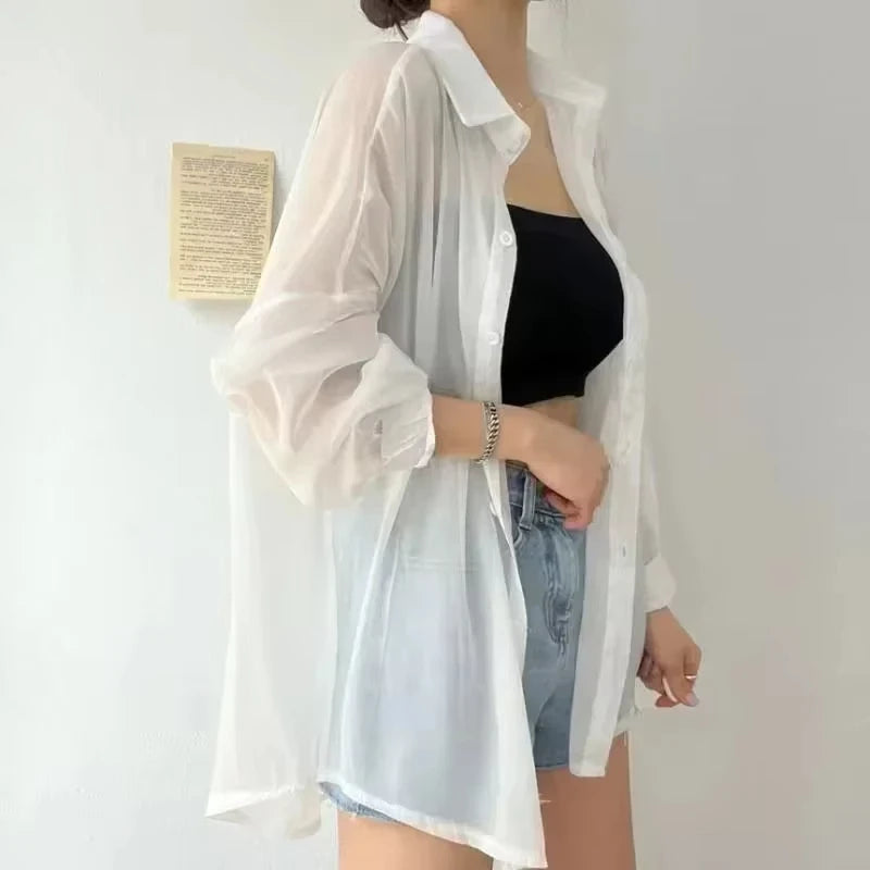 Women’s Sheer Sun-Proof Tops – 8 Colors