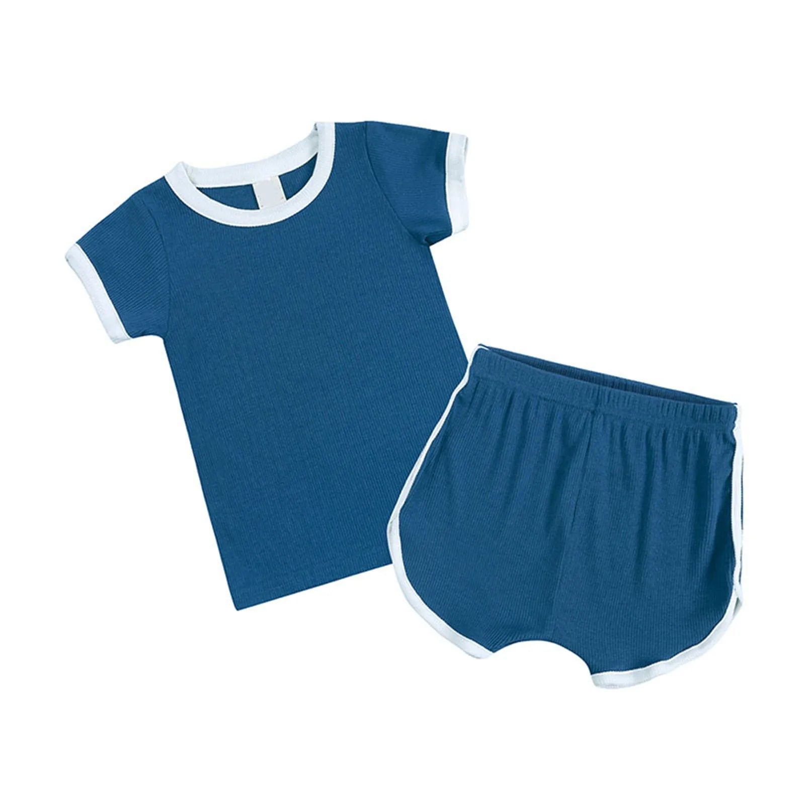 Kids Summer Sweat-Wicking Tee & Shorts Set