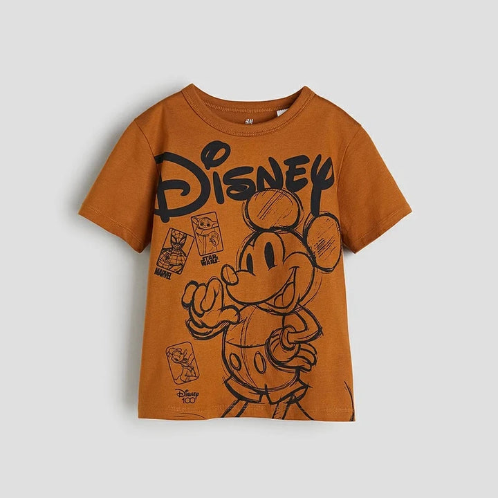 Printed Cartoon Mickey T-Shirt – Summer Fun for Kids!