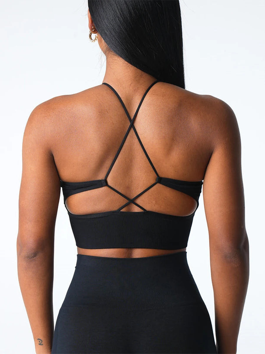 Women’s Seamless Solid Color Sports Bra