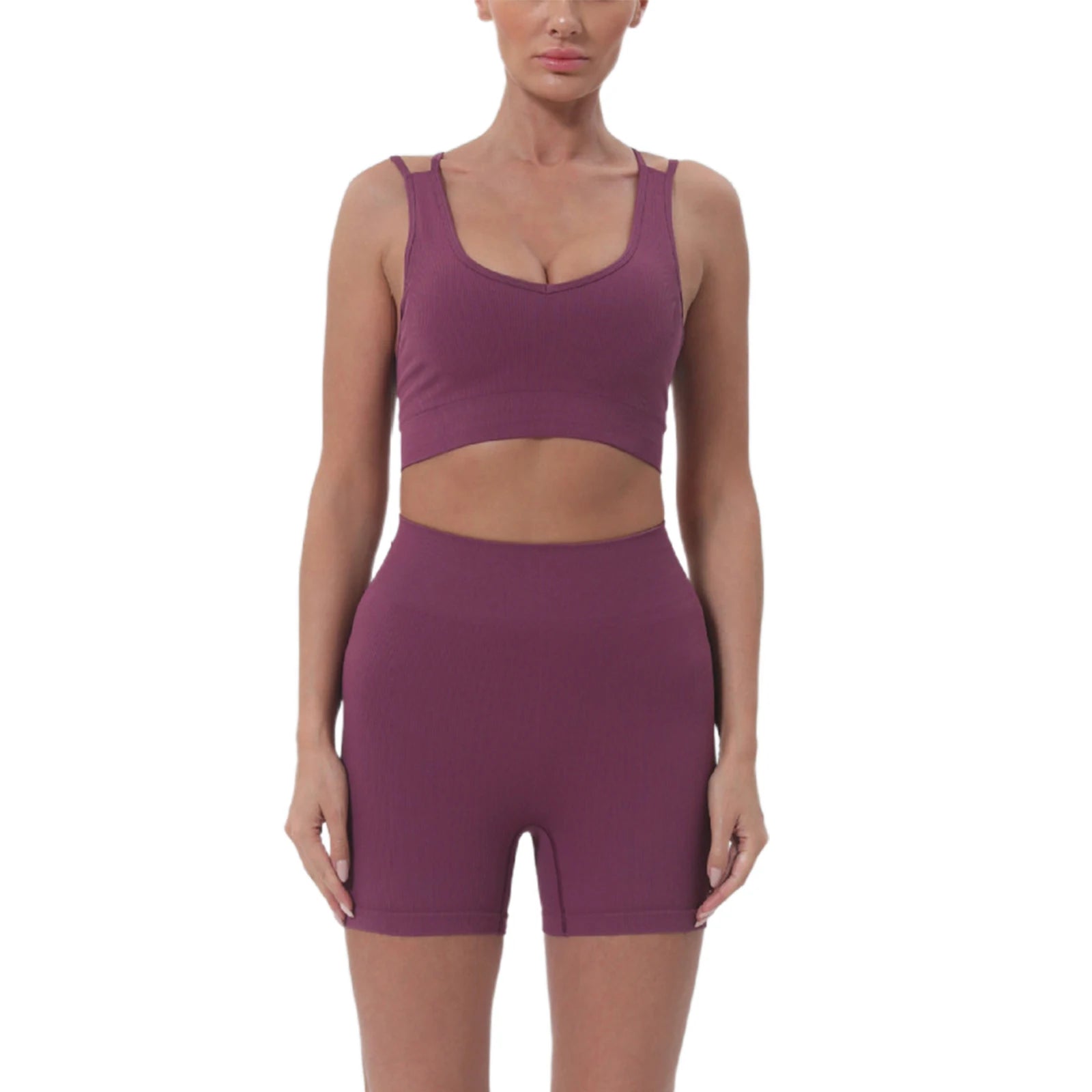 Women’s Summer 2-Piece Sleeveless Crop Top & Shorts Set