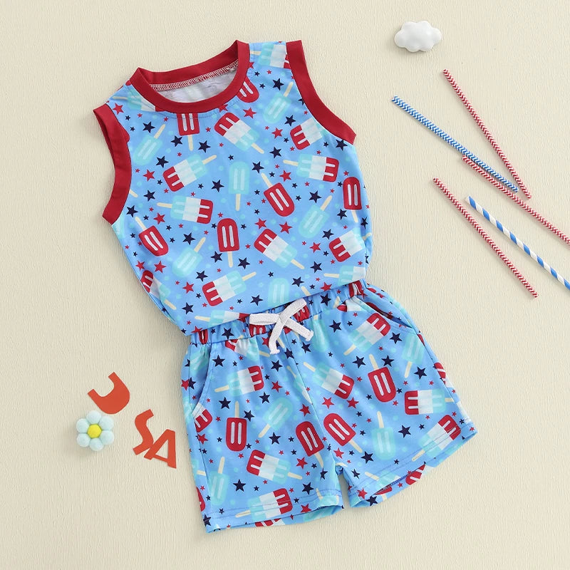 Toddler Boy 4th of July Tank & Shorts Set
