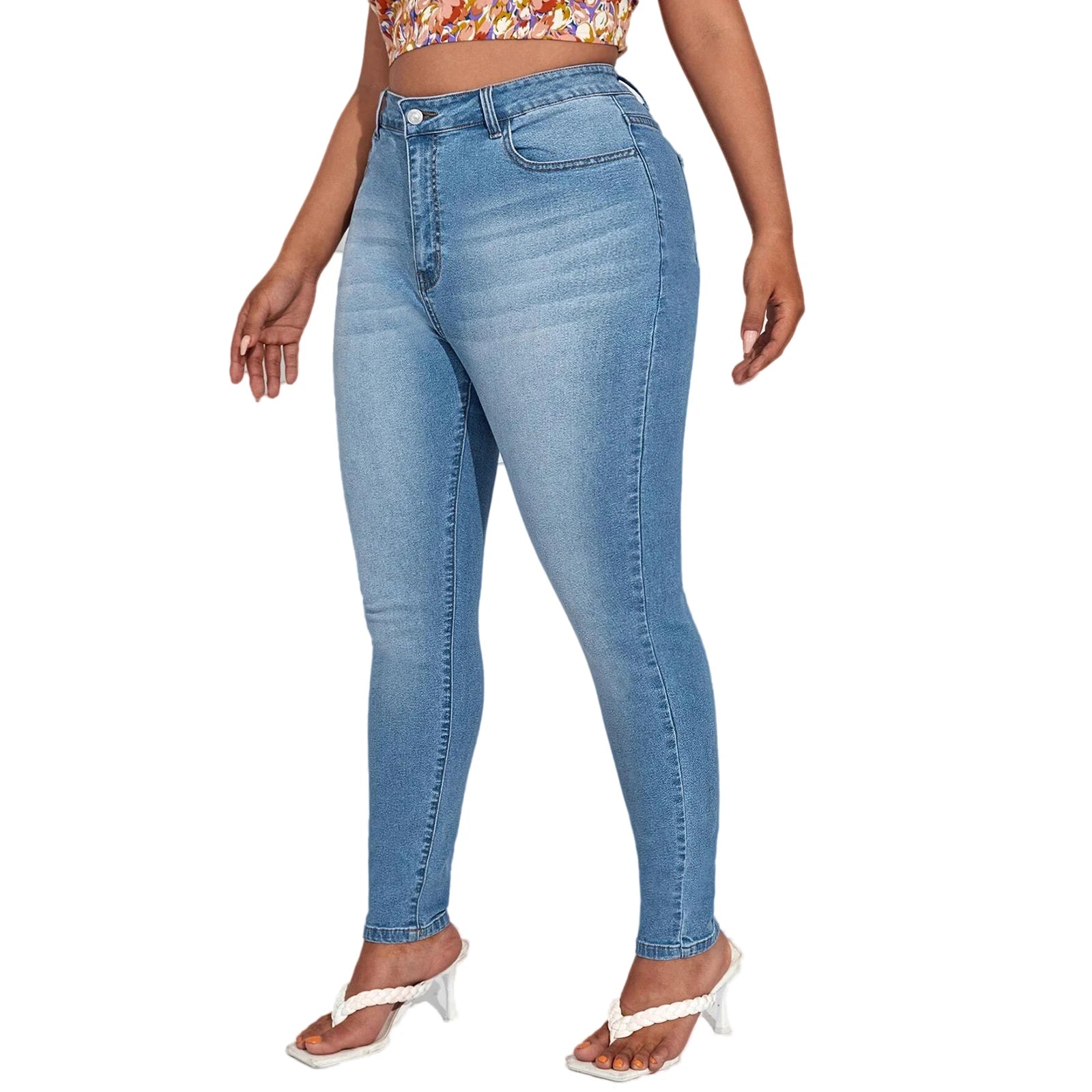 Plus Size High Stretch Skinny Jeans