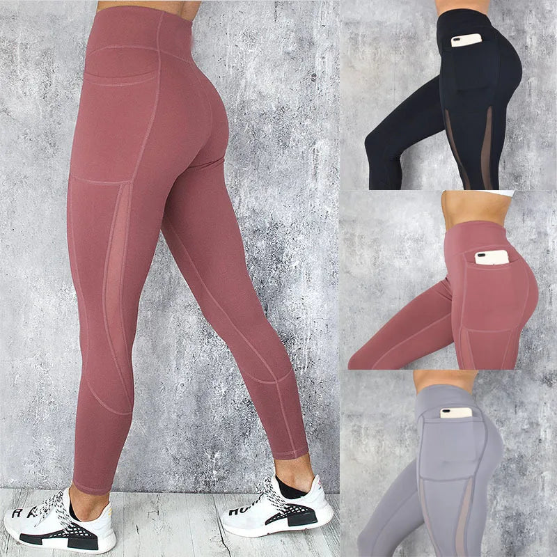 Women’s Cropped Sports Leggings with Side Pockets