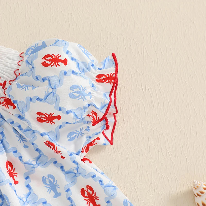 Baby Girls Crab Print Summer Dress