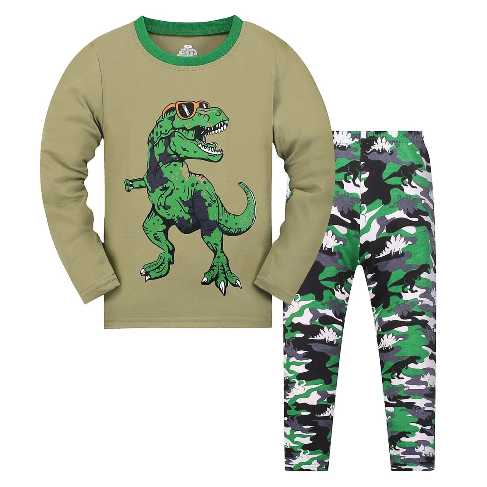 Toddler Dinosaur Pajamas 4-Piece Set