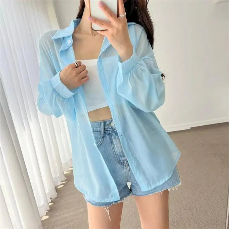 Women’s Sheer Chic Sun-Proof Tops (7 Colors)