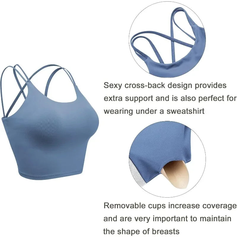 Women’s Padded Sports Bra Crop Top