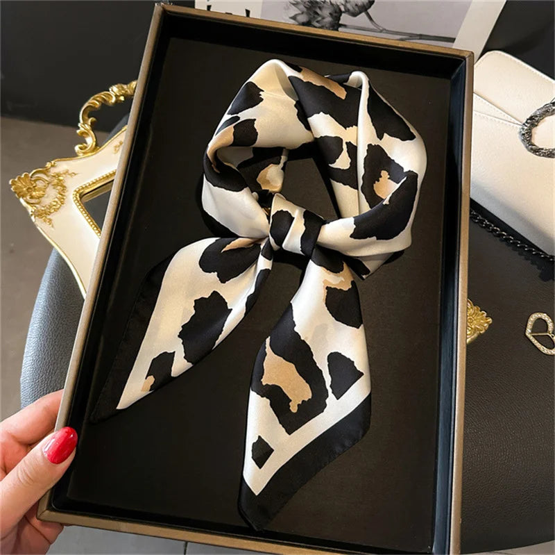 LuxeSilk 70x70cm Printed Women’s Square Scarf – 2025 Fashion Collection