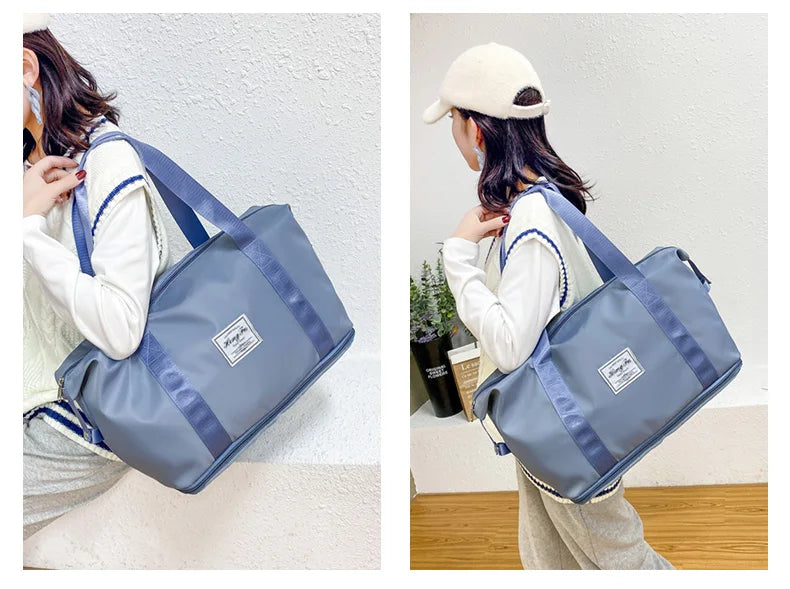 UNIXINU Waterproof Nylon Travel Duffle Bag for Women – Large Capacity Tot