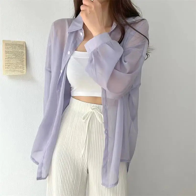 Women’s Sheer Chic Sun-Proof Tops (7 Colors)