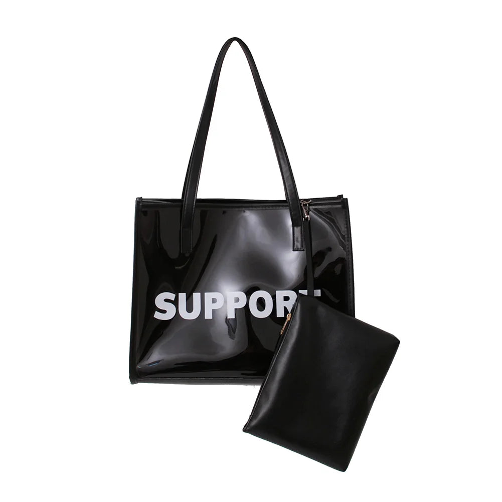 Women’s Clear PVC Jelly Tote Handbag