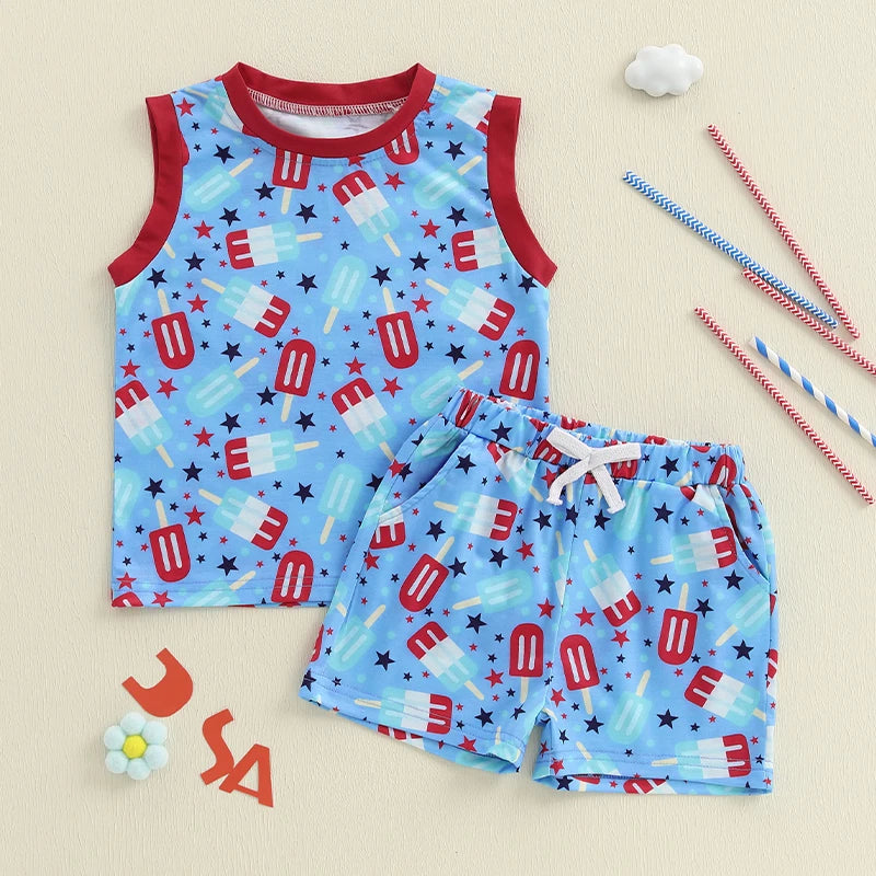 Toddler Boy 4th of July Tank & Shorts Set