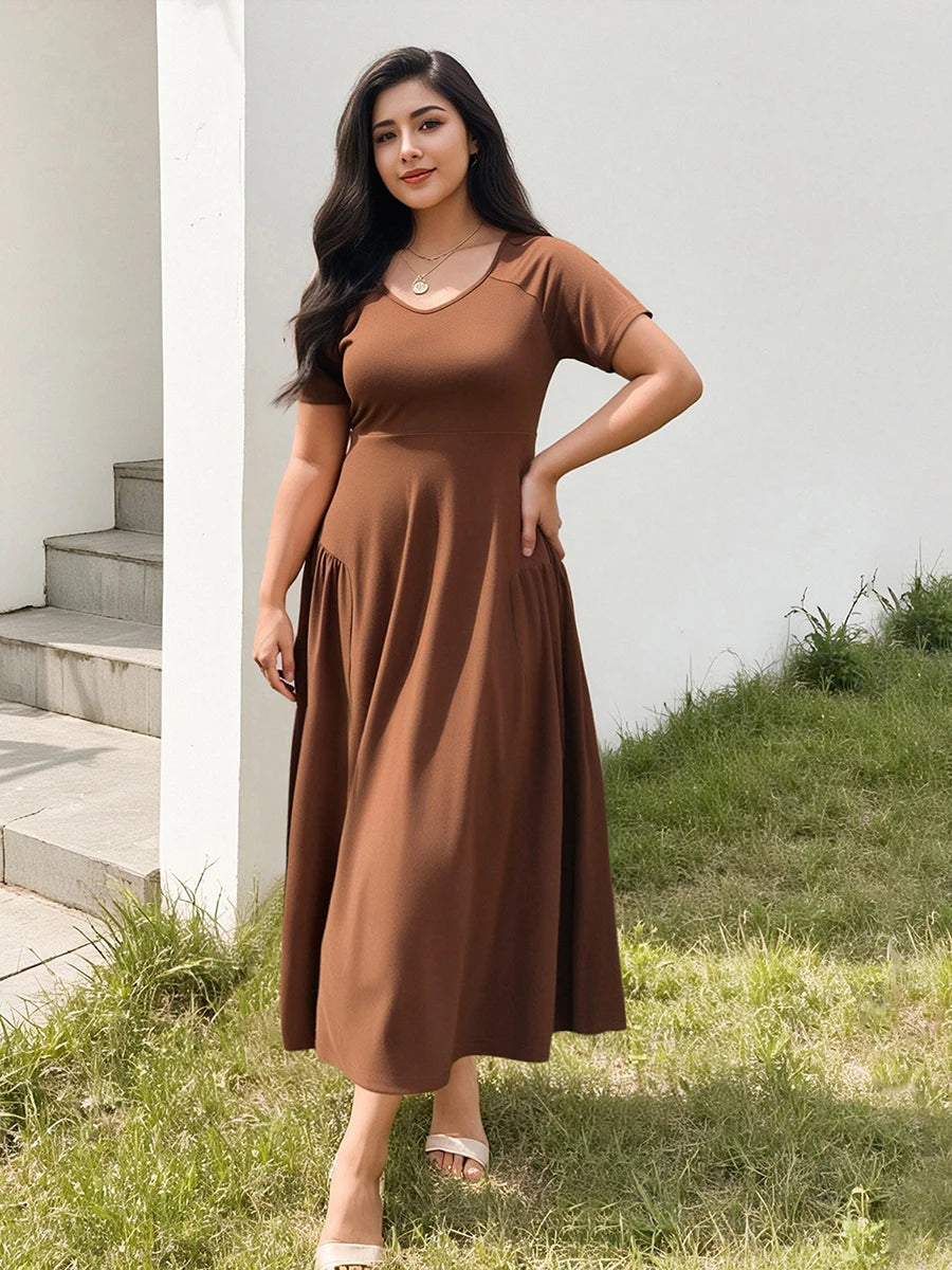 Plus Size Floral Off-Shoulder Maxi Dress