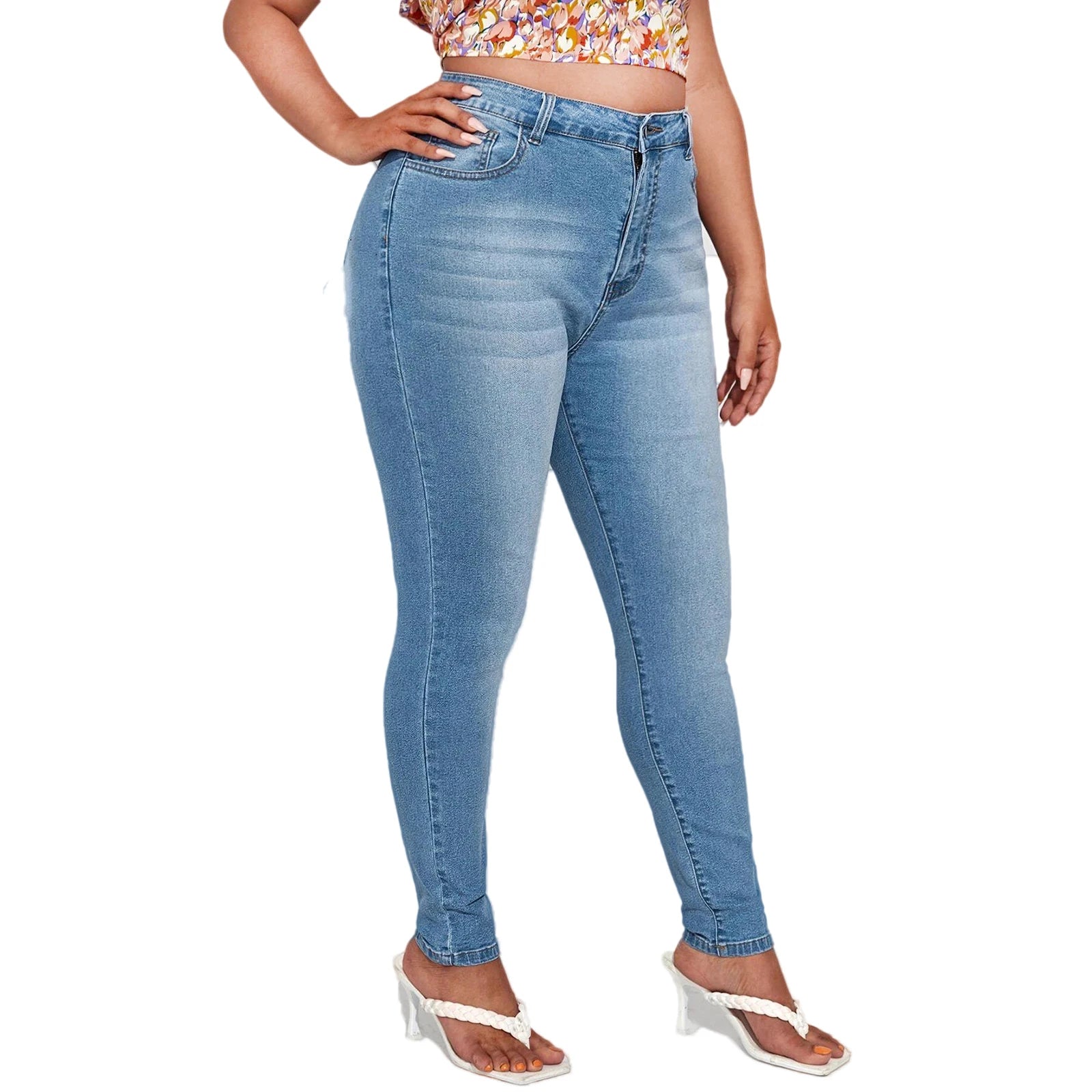 Plus Size High Stretch Skinny Jeans